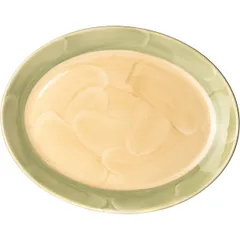 Блюдо «Феннель» овальное фарфор ,H=20,L=300,B=235мм зелен.,бежев.