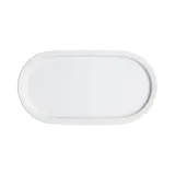 Тарелка «Эр-гоу!» овальная керамика ,H=20,L=280,B=155мм белый