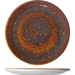 Plate “Vesuvius Amber” pie porcelain D=152,H=12mm amber