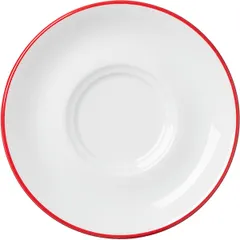 Блюдце «Ретро Роте Пункте» фарфор D=12см белый,красный