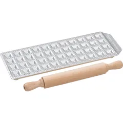 Ravioli mold with rolling pin 44 cells  aluminum , L=25, B=25mm