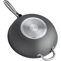 Сковорода «Вок» «Уитфорд» алюм.литой,сталь нерж. 4,5л D=30,H=9см граф.,черный, изображение 3