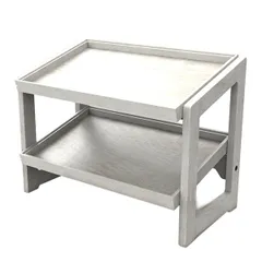 Витрина для выкладки 2 полки дуб ,H=44,1,L=57,4,B=32,3см белый