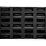 Форма кондитерская «Прямоугольник» 10*4*25[24шт] силикон,стеклопласт. ,H=25,L=600,B=400мм черный