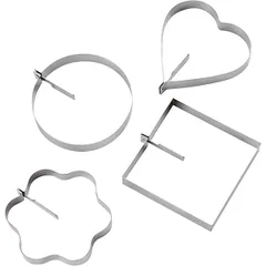 Форма для жарки яиц[4шт] сталь нерж. ,L=12/12,B=12см металлич.