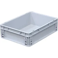 Ящик для продуктов сплошной (от 0 до +50°C) полипроп. 15л ,H=12,L=40,B=30см серый