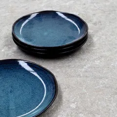 Тарелка керамика D=22,H=3см голуб., изображение 3