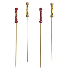 Skewers for canapés “Mexico”[40pcs] bamboo ,L=12cm multi-colored.