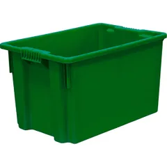 Ящик для продуктов сплошной (от -18 до +50°C) полиэтилен 63л ,H=35,L=60,B=40см зелен.