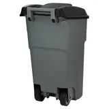 Бак для мусора с крышкой на колесах полипроп. 90л ,H=85,L=53,B=49,5см черный,серый