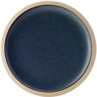 Тарелка «Инк» мелкая фарфор D=21,H=2см синий,коричнев.