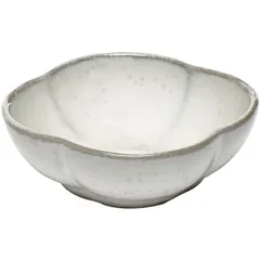 Salad bowl “Inku” wavy edge ceramics D=9,H=3cm white