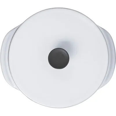 Кокотница «Карактэр» с крышкой керамика 250мл D=120,H=65,L=140мм белый,черный, изображение 3