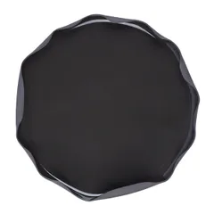 Тарелка «Вейв» с бортом фарфор D=180,H=12мм черный