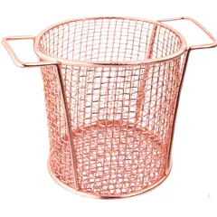 Basket for snacks “Prootel”  stainless steel, copper , H=80, L=95, B=90mm