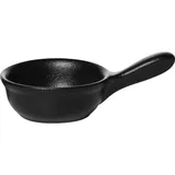 Кокотница «Миниатюра» керамика 50мл D=70,H=25,L=100мм черный