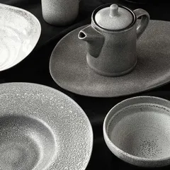 Тарелка глубокая «Млечный путь» фарфор 0,6л D=155,H=60мм черный,серый, изображение 2