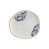 Тарелка «Виенто» асимметричная фарфор ,L=29см белый,синий