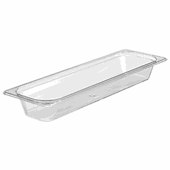 Gastronorm container (2/4)  polycarbonate  3 l , H=65, L=530, B=162mm  transparent.