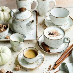 Сахарница «Крафт Вайт» фарфор 228мл D=100,H=55мм белый,коричнев., изображение 2