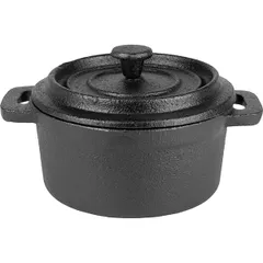 Baking pot with handles cast iron 220ml D=10cm black