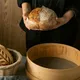 Корзина для расстойки теста круглая на 1,0кг лоза ивовая,ткань D=24,H=12,5см бежев., изображение 4