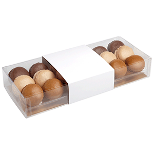 Упаковка для миндального печенья на 6шт. «Фло»[100шт] поливинилхл.,картон