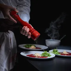 Мельница для перца «Париж» лак дерево D=68,H=300мм бордо, изображение 2