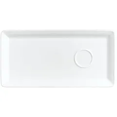 Блюдо «Аура» прямоугольное фарфор ,L=24,B=12см белый