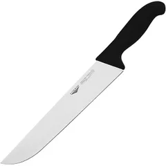 Knife for cutting meat  stainless steel  L=26 cm  black, metal.