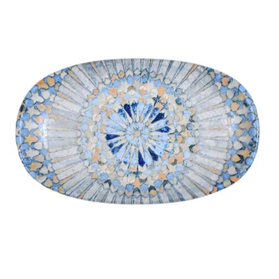 Блюдо сервировочное «Мозаик» овальное фарфор ,L=150,B=85мм разноцветн.