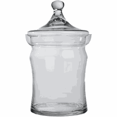 Round jar with lid  glass  2 l  D=15, H=21.5 cm  clear.