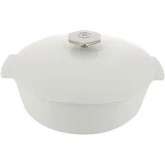 Baking pan with lid “Revolution” ceramics 3.6l D=28,H=13.5cm white