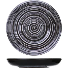 Bowl for main courses “Marengo” ceramics D=18,H=3cm black,white