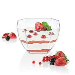 Салатник «Канова» квадратный стекло 420мл ,H=7,L=11,B=11см прозр., изображение 3