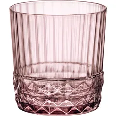 Old fashion “America 20x” glass 370ml D=88,H=92mm pink.