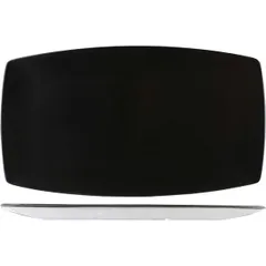 Dish “Dask Neo”  porcelain ,H=20,L=360,B=203mm black,white