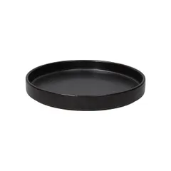 Тарелка «Раст Бронзо» с бортом фарфор D=180,H=25мм коричнев., изображение 2