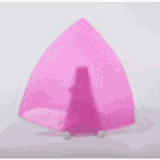 Блюдо треугольное стекло ,L=21,B=21см пурпурн.
