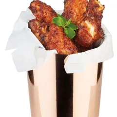 Емкость для закусок косой срез сталь нерж.,медь 450мл D=95мм, изображение 3