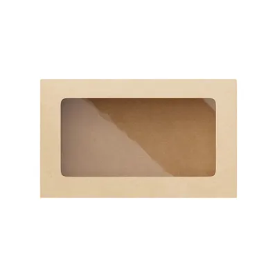 Контейнер бумажный OneBox с крышкой картон 1л ,H=4,L=12,B=20см св.корич., Цвет: Светло-коричневый, Объем по данным поставщика (мл): 1000, изображение 2