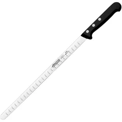 Нож для тонкой нарезки «Универсал» сталь нерж.,полиоксиметилен ,L=410/290,B=17мм черный,металлич.