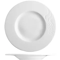 Plate “Melody Ess” small  porcelain  D=170, H=15mm  white