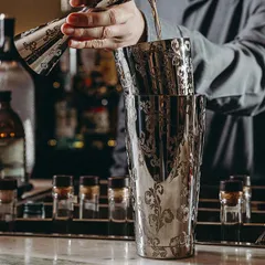 Шейкер американский «Пробар Премиум Мотиво» с орнаментом сталь нерж. 0,84л D=92,H=172мм серебрист., изображение 2