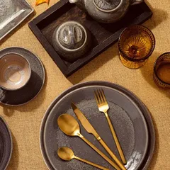 Ложка столовая «Саппоро бэйсик» сталь нерж. ,L=19,7см золотой,матовый, изображение 4