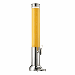 Dispenser for cold drinks  stainless steel  4 l , H=82.5, L=19 cm  metallic, transparent.