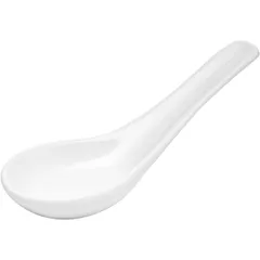 Spoon for miso soup “Monaco White”  porcelain , L=130, B=45mm  white