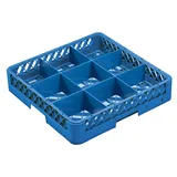 Кассета для бокалов «Проотель» 9 ячеек Dmax=150,Hmax=80мм полипроп. ,H=10,L=50,B=50см голуб.