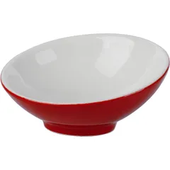 Salad bowl “Firenza red”  porcelain  60ml  D=100, H=45mm  red, white