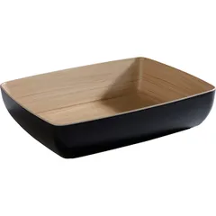 Salad bowl “Frida” GN 1/2 plastic 4l ,H=75,L=325,B=265mm black,beige.